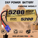 DXF LiPo Battery 3S 11.1V 5200mAh 140C Graphene Softcase with EC5 / T / TRX / XT60 / XT90 / XT150 / Q8s Plug for RC 1/8 1/10 Buggy Truck Car Off-Road Drone