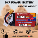 DXF 1350mAh 6S 100C 22.2V Lipo Battery Pack for FPV LiPo Battery