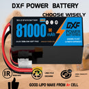 (CN)DXF 12S Lipo Battery 44.4V 5C 81000mAh Soft Case Battery  for Drone UAV FPV Car Truck Tank RC Buggy Truggy Racing Hobby