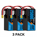 DXF SEMI-SOLID 14S 51.8V 25000mAh 5C Soft Case LiPo Battery with 8AWG Wire for Toy Cars, Boats, UAVs & Drones (1-6 Pack)