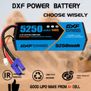 (GE)DXF 3S 5250 mAh 11.1V 140C Batteria Lipo ad Alta Capacità Hardcase con EC5  Spina per 1:8 Scala RC Auto, Multi-Rotore RC Aeroplano, RC Elicottero, RC Barca