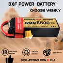 DXF Lipo Battery 5S 18.5V 6500mAh 100C Graphene Softcase with EC5 / T / TRX / XT60 / XT90 / XT150 / Q8s Plug for RC 1/8 1/10 Buggy Truck Car Off-Road Drone
