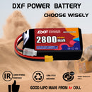 DXF 2800mAh 3S 100C 11.1V Lipo Battery Pack for FPV LiPo Battery