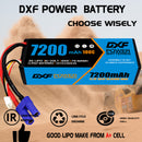(CA)DXF Lipo Battery 3S 11.1V 7200MAH 100C Blue Series lipo Hardcase with  EC5 Plug for Rc 1/8 1/10 Buggy Truck Car Off-Road Drone