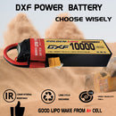 DXF Lipo Battery 2S HV 7.6V 10000mAh 150C GoldSeries Graphene Softcase with EC5 / T / TRX / XT60 / XT90 / XT150 / Q8s Plug for RC 1/8 1/10 Buggy Truck Car Off-Road Drone