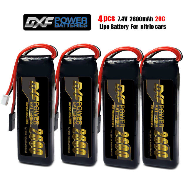 (FR)DXF 2S 2600mAh 7.4V 110C Batteria Lipo ad Alta Capacità Hardcase con nitrio lipo underSpina per 1:8 Scala RC Auto, Multi-Rotore RC Aeroplano, RC Elicottero, RC Barca