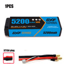 (CN) DXF 2S 7.4V Lipo Battery 50C 5200mAh with 4mm Bullet for RC 1/10 1/8 Vehicles Car Truck Tank Truggy Competition Racing Hobby