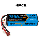 (CA)DXF Lipo Battery 3S 11.1V 7200MAH 100C Blue Series lipo Hardcase with Deans/T Plug for Rc 1/8 1/10 Buggy Truck Car Off-Road Drone