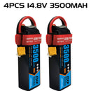 (IT)DXF Lipo Battery 4S 14.8V 3500MAH 100C  lipo SoftCase xt60 Plug for Rc 1/8 1/10 Buggy Truck Car Off-Road Drone