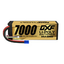 DXF GOLD VERSION 4S 14.8V 7000mAh 100C Graphene Hardcase LiPo Battery with 10AWG EC5 Plug for RC Car Truck (1-6 Pack)