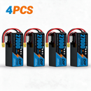 DXF 6S 22.2V 27000mAh 10C Soft Case LiPo Battery with 8AWG Wire for Toy Cars, Boats, UAVs & Drones (1-6 Pack)