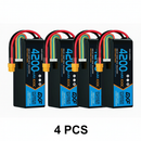 DXF 6S 22.2V 4200mAh 100C Graphene Soft Case LiPo Battery with XT60 Plug for 1/8 1/10 RC Cars, Trucks, Buggies & Drones (Multi-Pack Options)