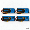 DXF BLUE Series 3S 11.1V 8400mAh 120C Graphene Hardcase LiPo Battery with 10AWG XT90 Plug for RC Car Truck (1-6 Pack)