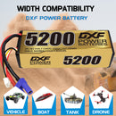 DXF LiPo Battery 3S 11.1V 5200mAh 140C Graphene Softcase with EC5 / T / TRX / XT60 / XT90 / XT150 / Q8s Plug for RC 1/8 1/10 Buggy Truck Car Off-Road Drone
