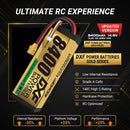 DXF LiPo Battery 4S 14.8V 8400mAh 140C Graphene Softcase with EC5 / T / TRX / XT60 / XT90 / XT150 / Q8s Plug for RC 1/8 1/10 Buggy Truck Car Off-Road Drone