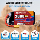DXF 2600mAh 5S 120C 18.5V Lipo Battery Pack for FPV LiPo Battery