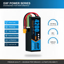 DXF Lipo Battery 6S 22.2V 4200mAh 100C GoldSeries Graphene Softcase with EC5 / T / TRX / XT60 / XT90 / XT150 / Q8s Plug for RC 1/8 1/10 Buggy Truck Car Off-Road Drone