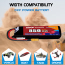 DXF 850mAh 2S 60C 7.6V Lipo Battery Pack for FPV LiPo Battery