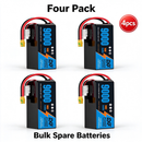 DXF 6S 22.2V 9000mAh 100C Soft Case LiPo Battery with 10AWG Wire for Toy Cars, Boats, UAVs & Drones (1-6 Pack)