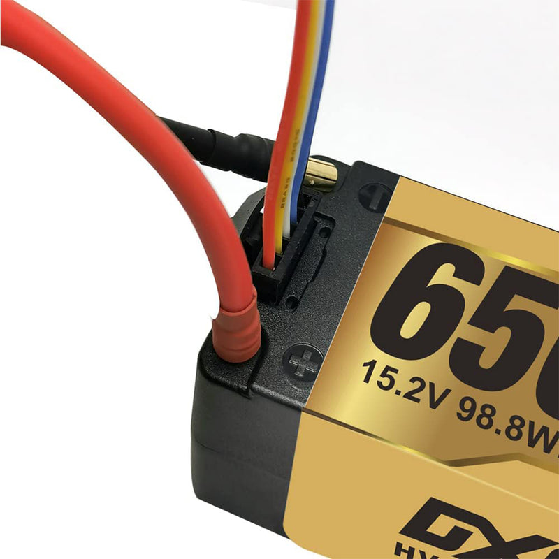 (PL)DXF Lipo Battery 4S 15.2V 6500MAH 140C GoldSeries  LCG 5MM Graphene lipo Hardcase with EC5 and XT90 Plug for Rc 1/8 1/10 Buggy Truck Car Off-Road Drone