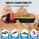DXF Lipo Battery 2S 7.4V 6500mAh 100C Graphene Softcase with EC5 / T / TRX / XT60 / XT90 / XT150 / Q8s Plug for RC 1/8 1/10 Buggy Truck Car Off-Road Drone