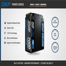 DXF LiPo Battery 2S2P HV 7.6V 7000mAh 140C Graphene Gray with 5mm Bullet / EC5 / T / TRX / XT60 / XT90 / XT150 / Q8s Plug for RC 1/10 1/8 Scale Car Racing