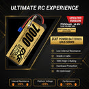 DXF GOLD VERSION 4S 14.8V 7000mAh 100C Graphene Hardcase LiPo Battery with 10AWG EC5 Plug for RC Car Truck (1-6 Pack)