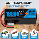 (CN)DXF 6S Lipo Battery 22.2V 100C 16000mAh Soft Case Battery  for Drone UAV FPV Car Truck Tank RC Buggy Truggy Racing Hobby