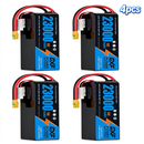 DXF SEMI-SOLID 14S 53.9V 23000mAh 15C Soft Case LiPo Battery with 8AWG Wire for Toy Cars, Boats, UAVs & Drones (1-6 Pack)