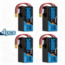 DXF SEMI-SOLID 14S 51.8V 54000mAh 5C Soft Case LiPo Battery with 8AWG Wire for Toy Cars, Boats, UAVs & Drones (1-6 Pack)