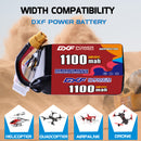 DXF 1100mAh 6S 120C 22.2V Lipo Battery Pack for FPV LiPo Battery