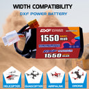 DXF 1550mAh 4S 140C 14.8V Lipo Battery Pack for FPV LiPo Battery