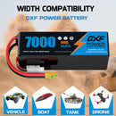 (CN)DXF 6S Lipo Battery 22.2V 100C 7000mAh Soft Case Battery  for Drone UAV FPV Car Truck Tank RC Buggy Truggy Racing Hobby