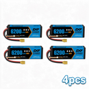 DXF 3S 11.1V 6200mAh 80C Graphene LiPo Hardcase Battery with 10AWG XT90 Plug for 1/8 1/10 RC Car Buggy Truck Boat Drone (1-6 Pack Available)