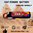 DXF 300mAh 2S 60C 7.6V Lipo Battery Pack for FPV LiPo Battery