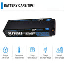 DXF LiPo Battery 2S2P 7.4V 8000mAh 110C Graphene with 5mm Bullet / EC5 / T / TRX / XT60 / XT90 / XT150 / Q8s Plug for RC 1/10 Touring Car Racing