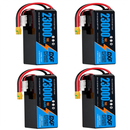 DXF 6S 23.1V 23000mAh 15C Soft Case LiPo Battery with 8AWG Wire for Toy Cars, Boats, UAVs & Drones (1-6 Pack)