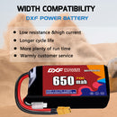 DXF 650mAh 2S 70C 7.4V Lipo Battery Pack for FPV LiPo Battery