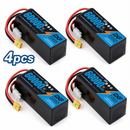 DXF SEMI-SOLID 12S 44.4V 60000mAh 5C Soft Case LiPo Battery with 8AWG Wire for Toy Cars, Boats, UAVs & Drones (1-6 Pack)
