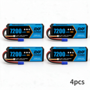 DXF BLUE Series 3S 11.1V 7200mAh 80C Hardcase LiPo Battery with EC5 Plug for 1/8 1/10 RC Car Truck (1-6 Pack)