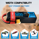 DXF Lipo Battery 5S 18.5V 5200mAh 80C Graphene Softcase with EC5 / T / TRX / XT60 / XT90 / XT150 / Q8s Plug for RC 1/8 1/10 Buggy Truck Car Off-Road Drone