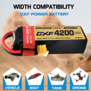 (CN)DXF 5S Lipo Battery 18.5V 150C 4200mAh Soft Case Battery with EC5 XT90 Connector for Car Truck Tank RC Buggy Truggy Racing Hobby