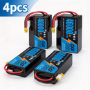 DXF SEMI-SOLID 14S 51.8V 46000mAh 5C Soft Case LiPo Battery with 8AWG Wire for Toy Cars, Boats, UAVs & Drones (1-6 Pack)