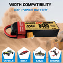 DXF LiPo Battery 2S 7.4V 8400mAh 140C Graphene Softcase with EC5 / T / TRX / XT60 / XT90 / XT150 / Q8s Plug for RC 1/8 1/10 Buggy Truck Car Off-Road Drone