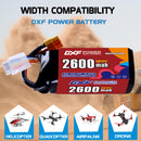 DXF 2600mAh 4S 120C 14.8V Lipo Battery Pack for FPV LiPo Battery