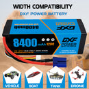 (IT)DXF Lipo Battery 4S 14.8V 8400mAh 120C/240C HardCase Lipo Battery for RC HPI HSP 1/8 1/10 Buggy RC Car Truck