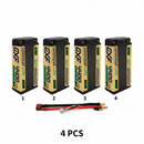 DXF 2S Shorty 7.6V 4400mAh 140C Graphene Hardcase LiPo Battery with 5mm Bullet to Deans Plug for 1/10 RC Buggies, Touring Cars & Trucks (1-6 Pack Available)