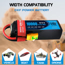 (PL)DXF 6S Lipo Battery 22.2V 100C10000mAh Soft Case Battery with XT90 Connector for Car Truck Tank RC Buggy Truggy Racing Hobby