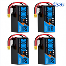 DXF 6S 23.1V 30000mAh 15C Soft Case LiPo Battery with 8AWG Wire for Toy Cars, Boats, UAVs & Drones (1-6 Pack)