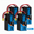DXF SEMI-SOLID 14S 51.8V 27000mAh 5C Soft Case LiPo Battery with 8AWG Wire for Toy Cars, Boats, UAVs & Drones (1-6 Pack)